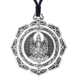 990 Silver Thousand-Handed Guanyin Guardian Pendant - Rat Zodiac Birth Buddha